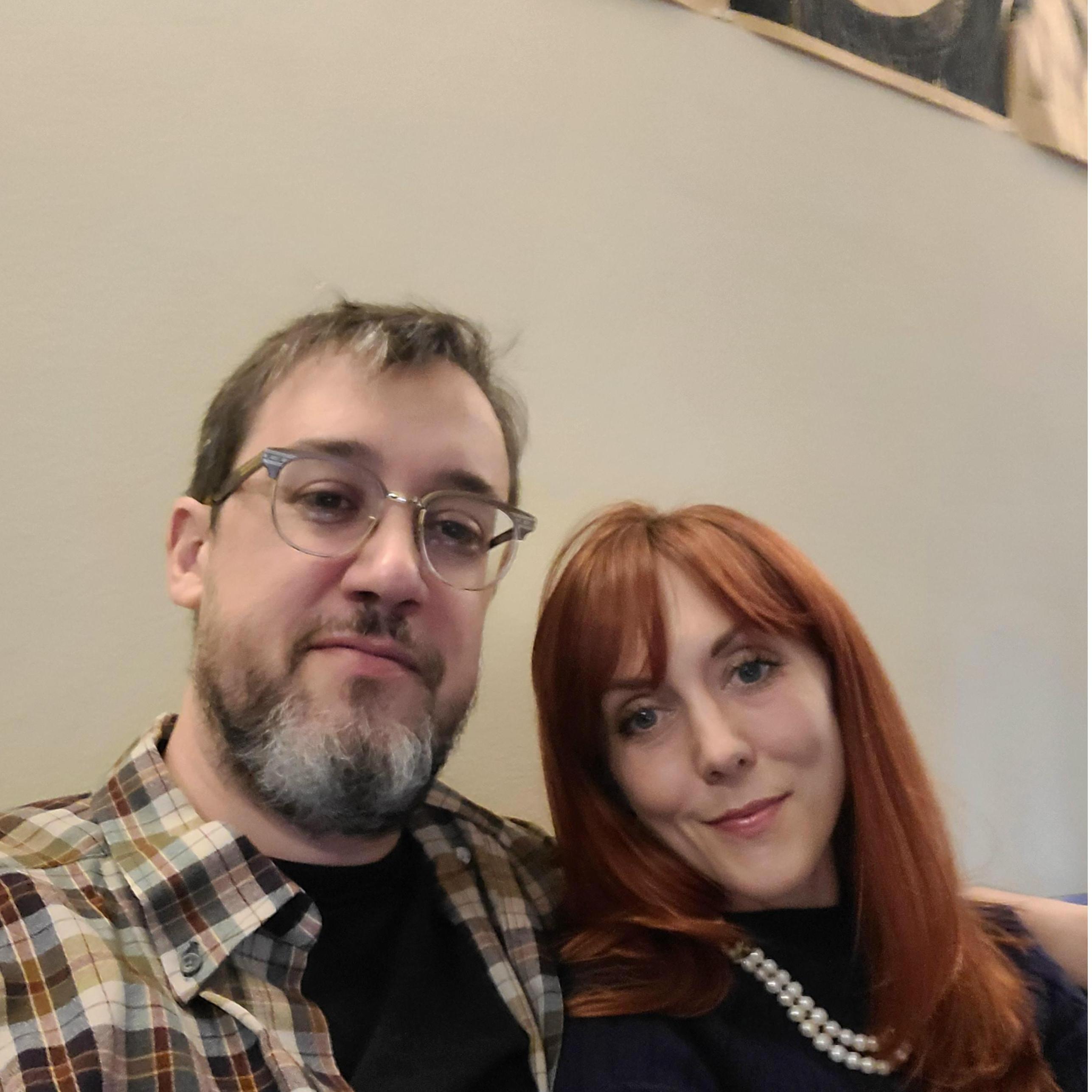 Jayk and Erin at Jayk's old apartment, Dec 2020