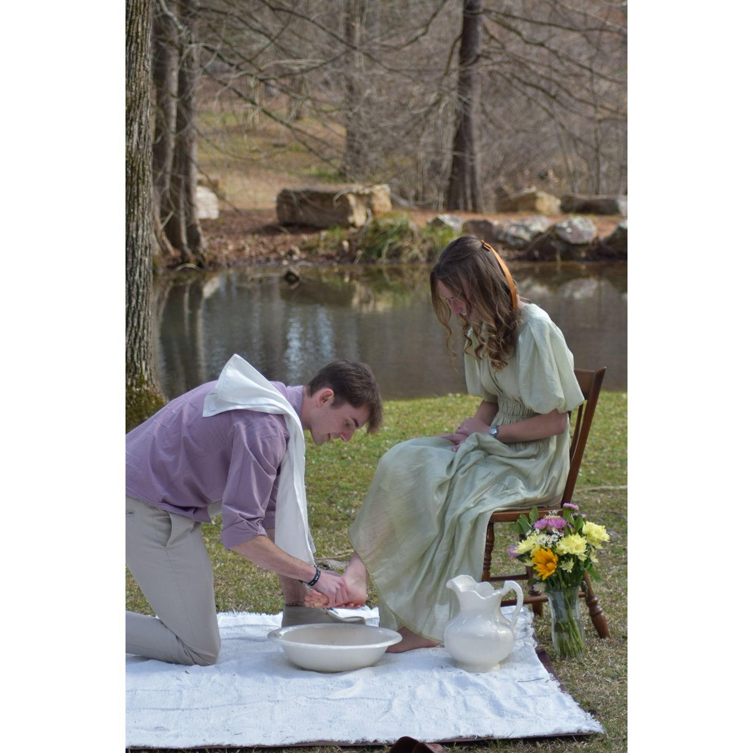 The sweetest moment at our engagement that I can guarantee we both will never forget.