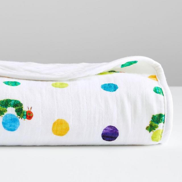 World of Eric Carle™ Love Oversized Organic Muslin Baby Blanket, Ivory
