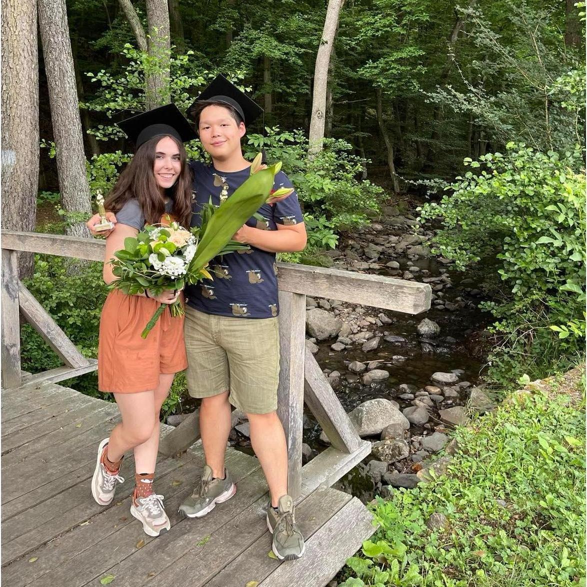 Our graduation ceremony was only held online, but thanks to our family, we had the chance to celebrate