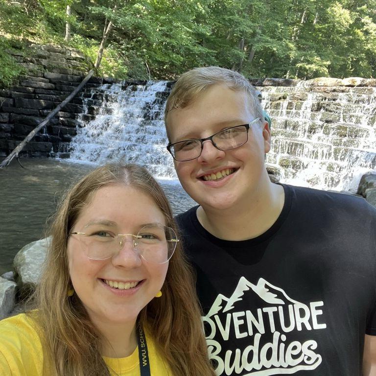 We were hiking at Little Laurel State Park. Later that day, he proposed!