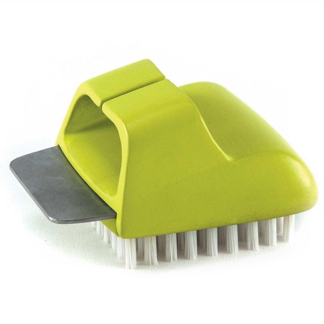 Himalayan Salt Block Cleaning Brush in Silver