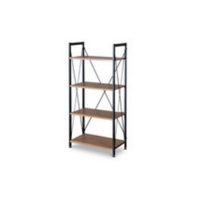 50.10" New Semester Bookshelf Brown/Black - Baxton Studio
