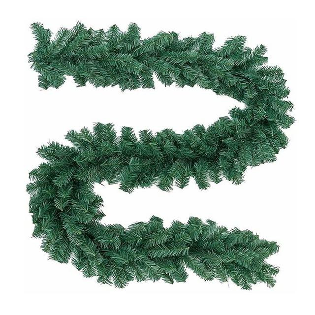 9FT Christmas Garland Decoration, Non-Lit Artificial Garland for Outdoor or Indoor Use, Premium Quality Soft Green Holiday Decor Home Garden, Wedding Party Decorations (10 Pack)