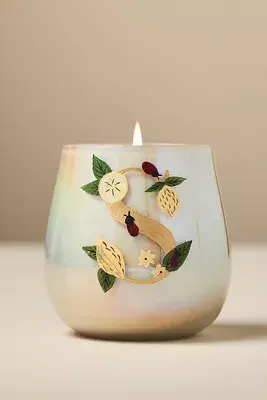 Fruity Monogram Floral Night Gardenia Glass Candle