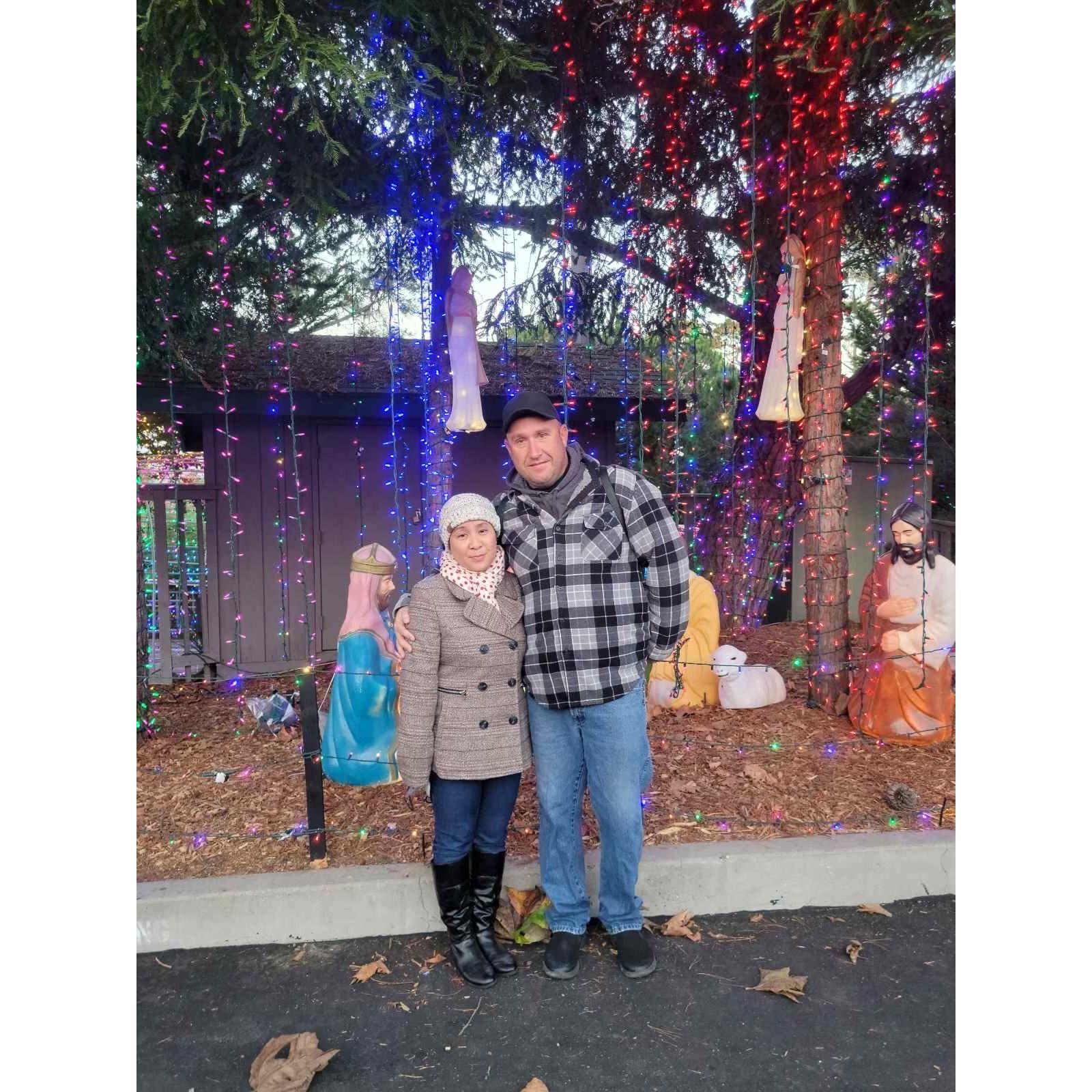 Christmas lights with family at Cambria https://cambriachristmasmarket.com