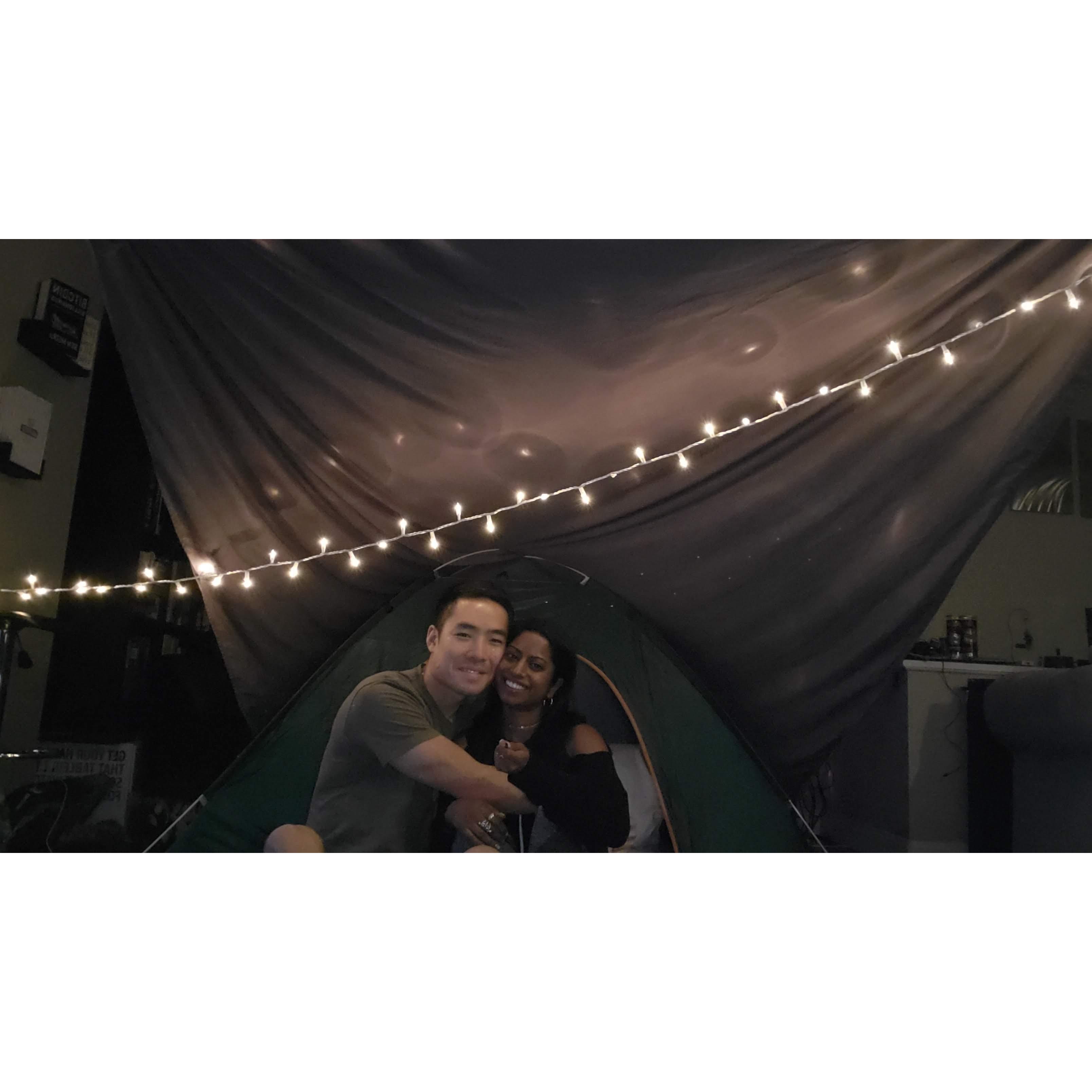 Indoor camping