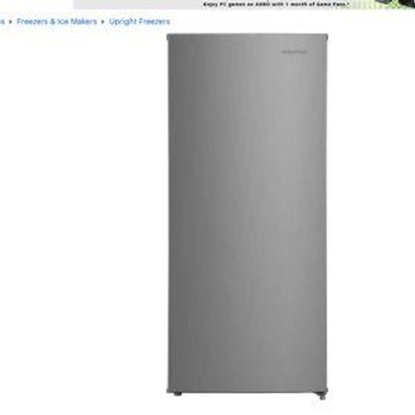 Insignia™ - 7.1 Cu. Ft. Garage Ready Upright Convertible Freezer - Stainless Steel Look