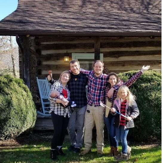 We had a real lumberjack experience in the mountains with Rose and Scott! Cayla was able to find the best Christmas tree and help her dad chop it down!