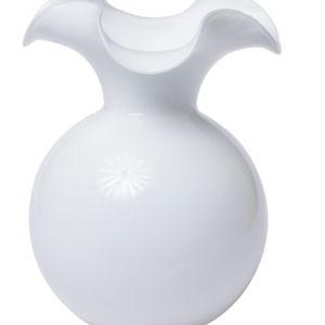 Vietri Hibiscus Glass Medium Vase White (Kuhl Linscomb)