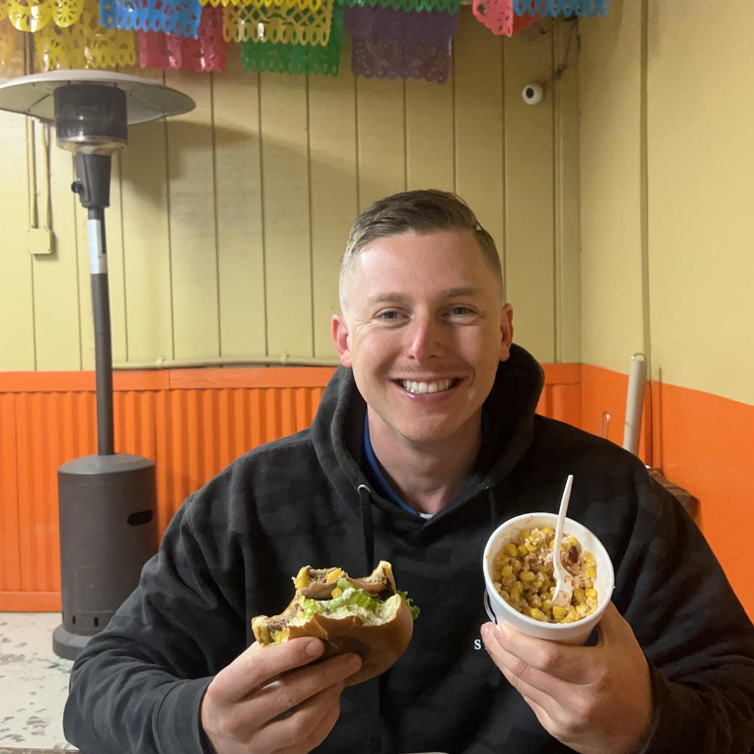 The first time we ever got an elote together.