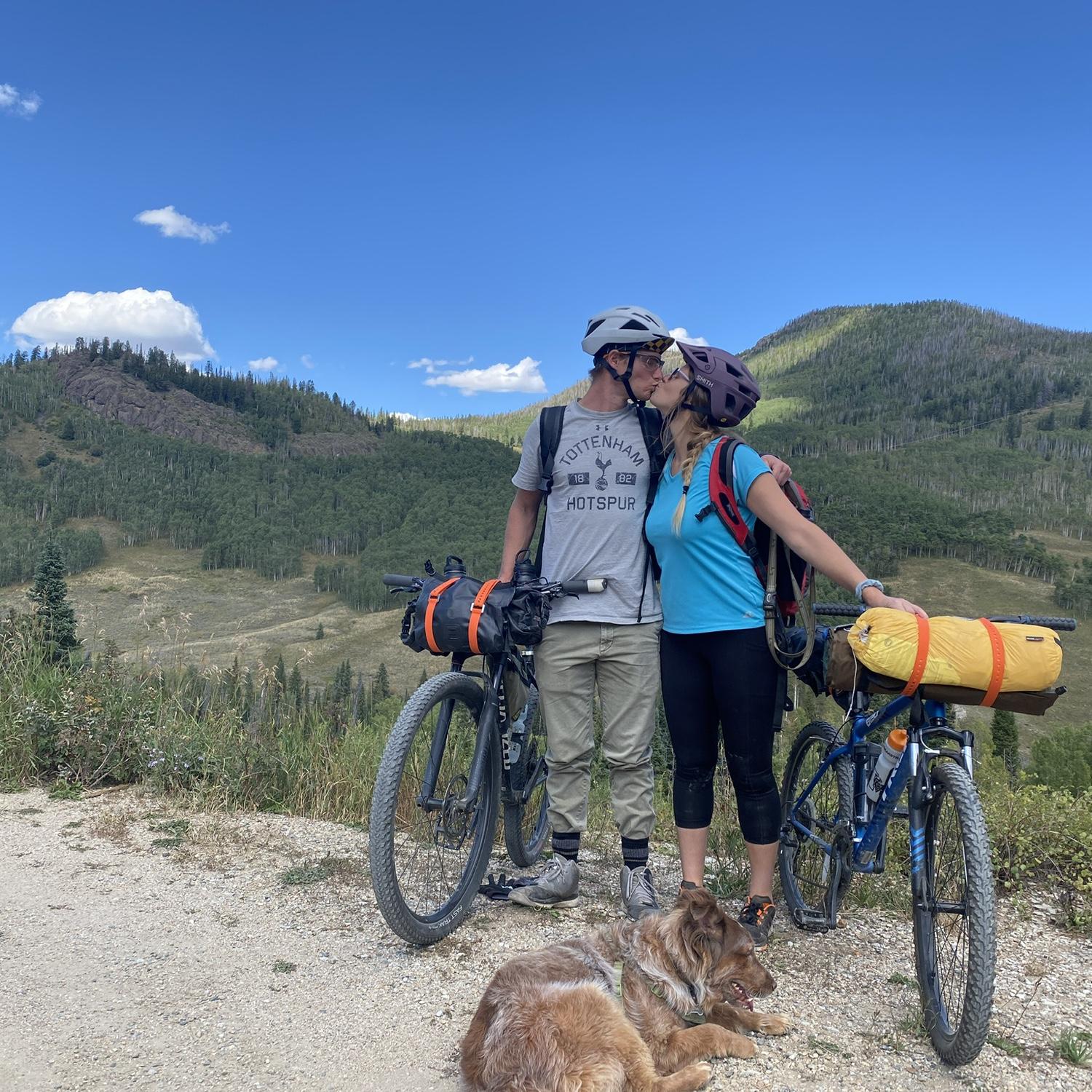 Bikepacking with Koda in Frisco, CO