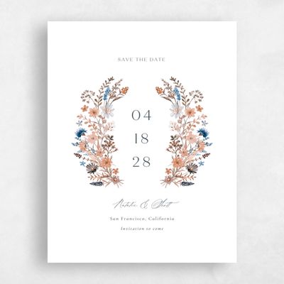 Blue Wedding Save the Date - Spasso Portrait