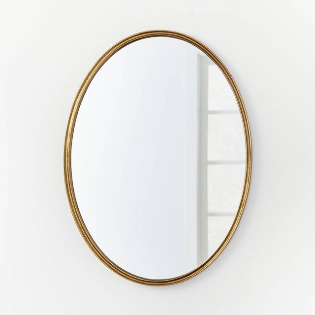 26" x 36" Oval Shape Antique Mirror Brass - Threshold™ designed with Studio McGee