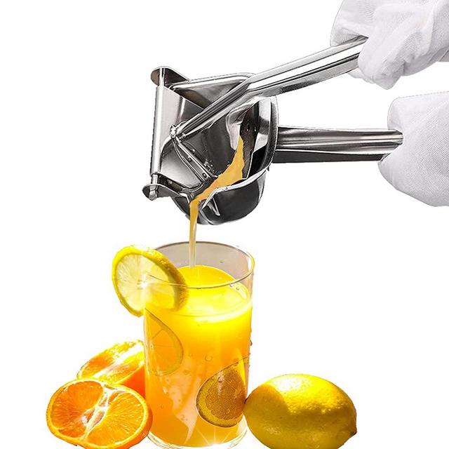 Lemon Fruit Squeezer Stainless Steel Manual Orange Juice Squeezer Handheld Citrus Fruit Presser Hand Juicer Press for Pomegranate Lime Watermelon Grape Fruit Juicer Extractor Tool