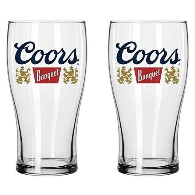 Coors Banquet Tulip Pint Glass - Set of 2