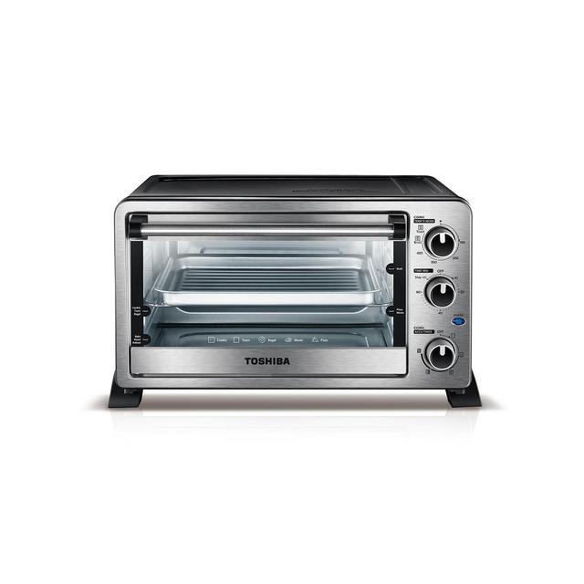 Toshiba MC25CEY-CHSS 6-Slice Convection Toaster Oven, Stainless Steel