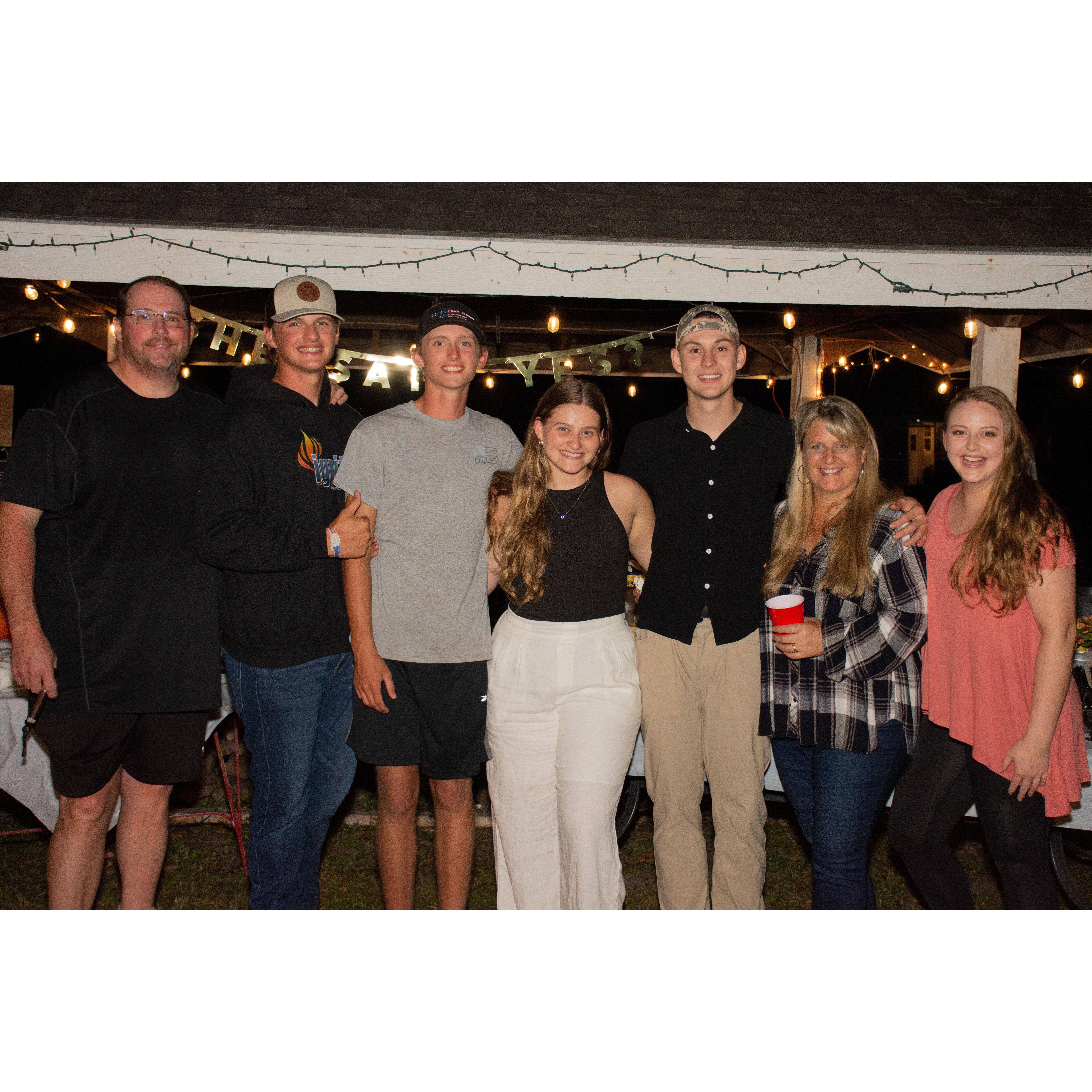 Memories from our surprise engagement party after Nick proposed on 10/22/22.