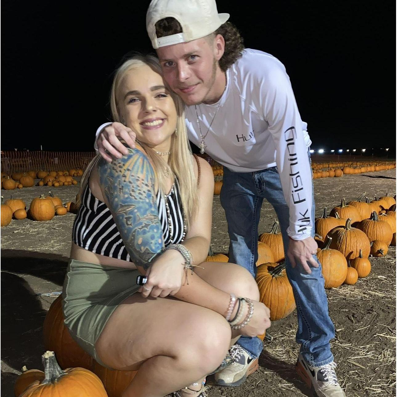 Our first pumpkin patch date at the South Texas Corn Maze