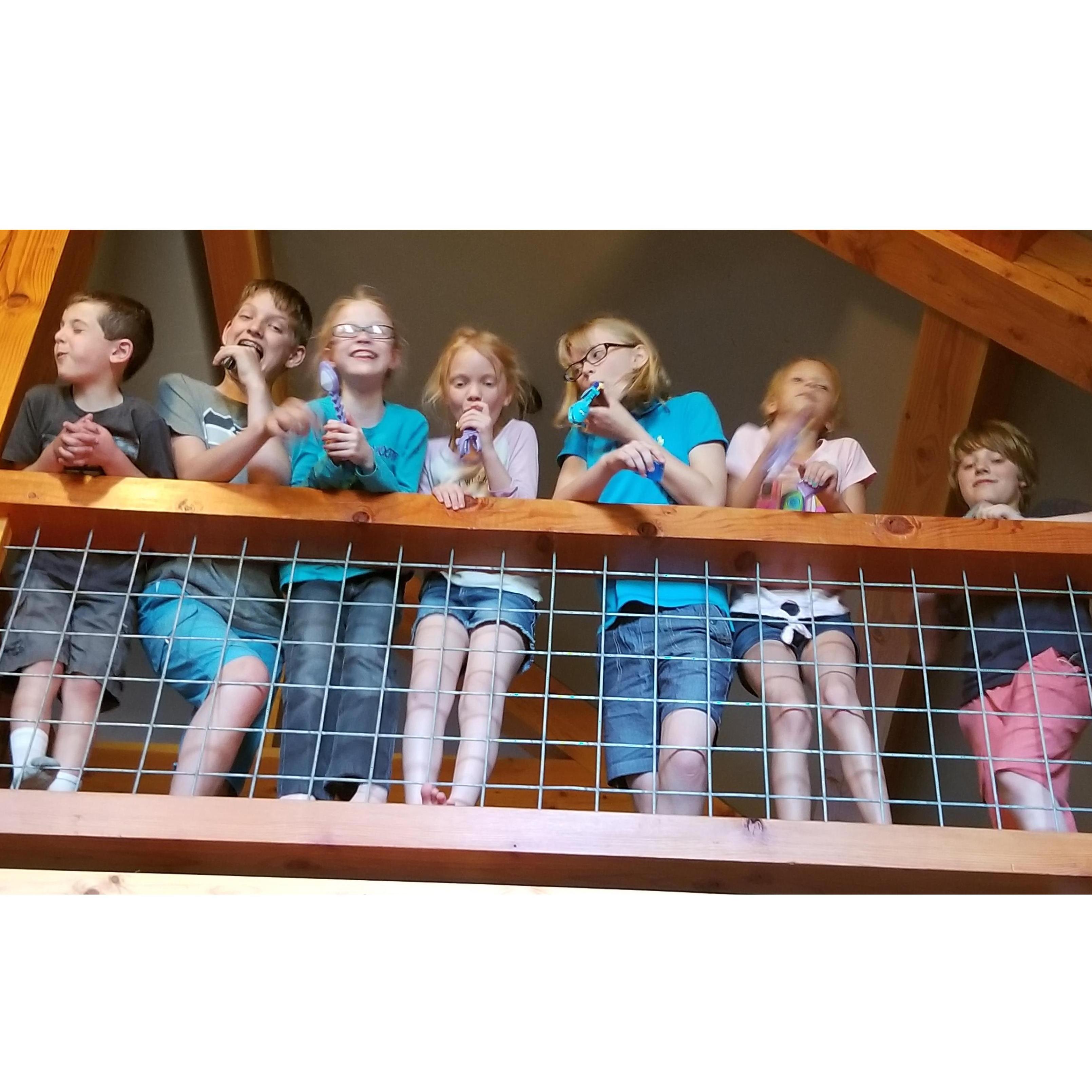 Russell, Noah, Heidi, Lexi, Cady, Trinity, JJ - in South Dakota - June 2018