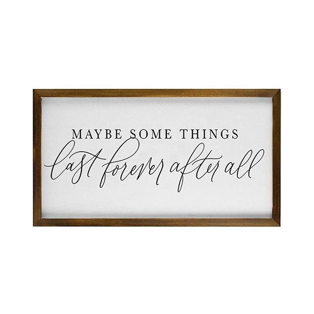 Tamengi Master Bedroom Sign,Maybe Some Things Last Forever After All,Master Bedroom Decor,Wall Decor,Bedroom Wall Art,Wood Framed Signs,esvw0408-Q4a,12inchx22inch
