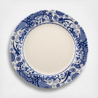 Blue Italian Brocato Dinner Plate, Set of 4