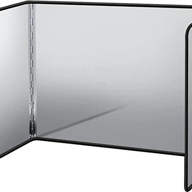 Splatter Guard for Frying Non-Stick 3 Sided Foldable Grease Splatter Screen Stainless Steel Backsplash Anti Splatter Shield Guard for Stove Screen Protector for Frying Stove Top Wall Easy to Clean - S
