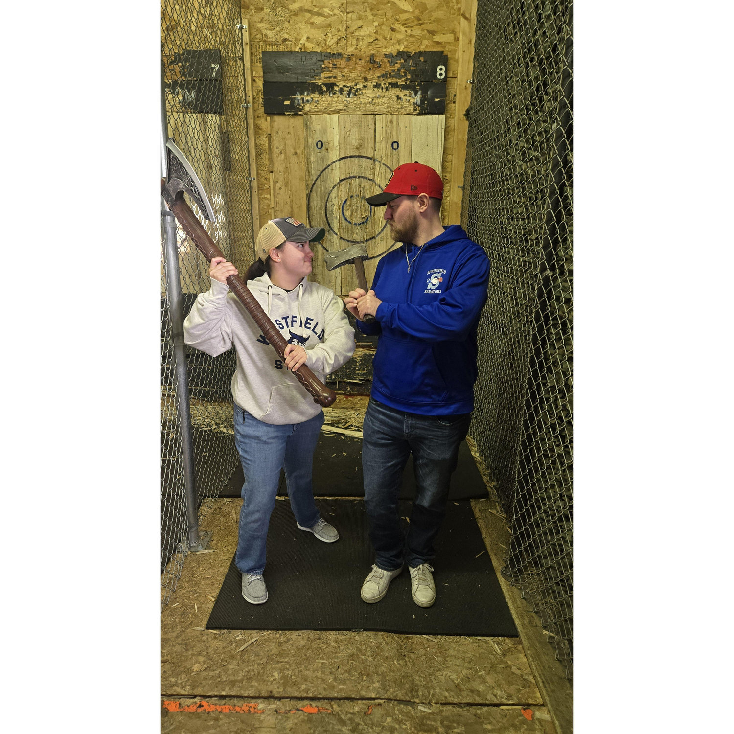 Axe throwing? Yes, please.