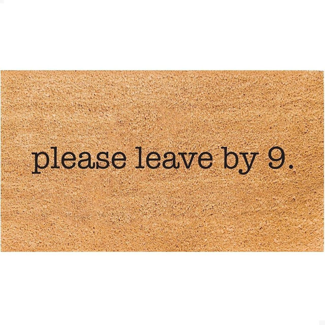 THEODORE MAGNUS Funny Door Mat – Coir Doormat for Outdoor Entrance, Durable Welcome Mat with Non-Slip Backing, Perfect for Front Door and Entryway - Outdoor/Indoor - Goodbye at 9