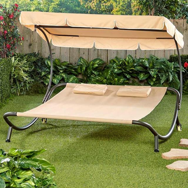Deluxe Outdoor Lounge Hammock with Canopy