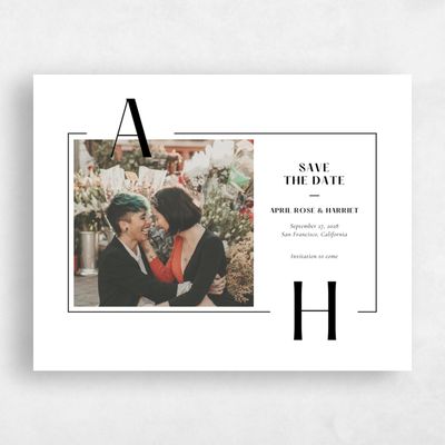 White Wedding Save the Date - Wetherby Photo