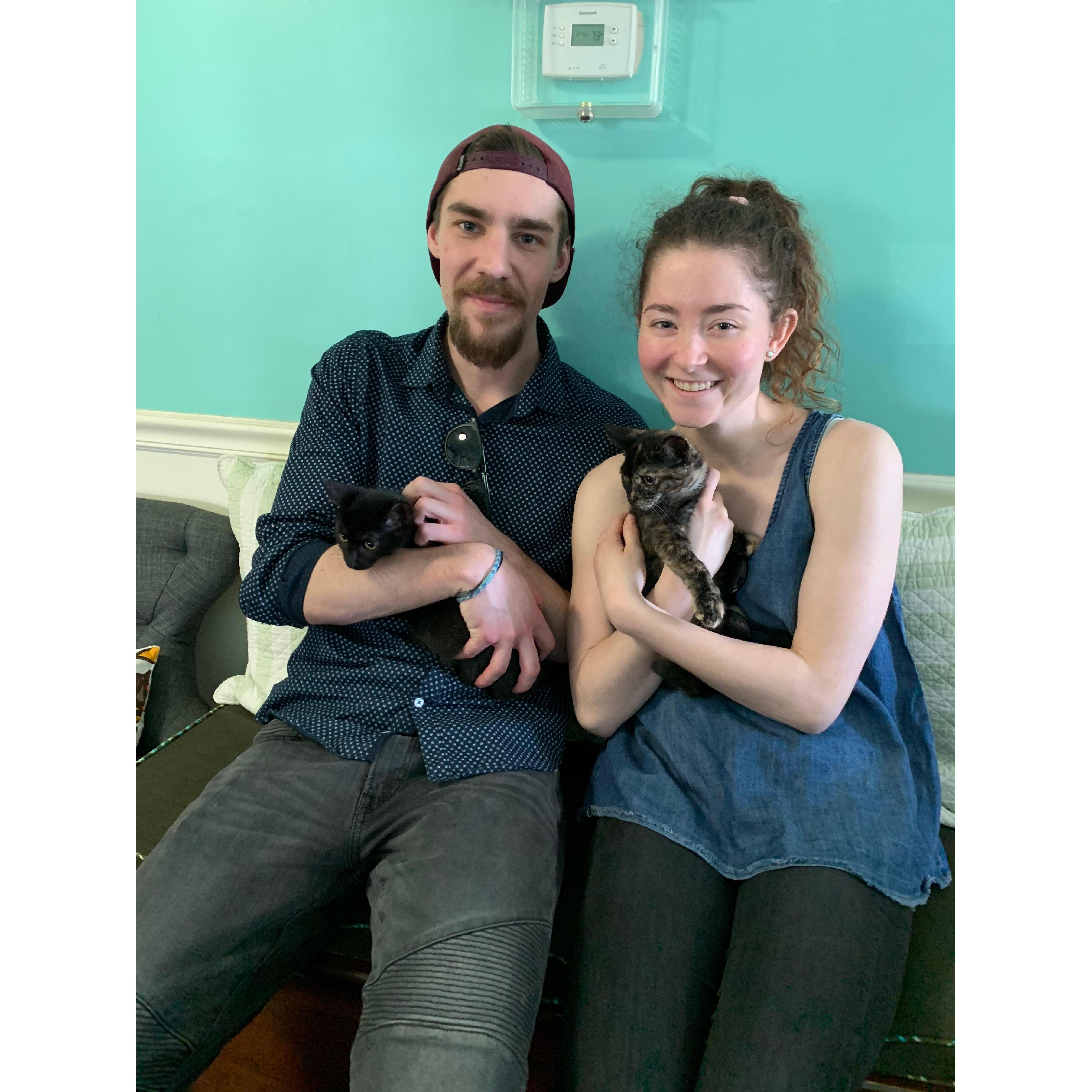 5.18.19 - Picking up Sagan and Midge to bring them home.