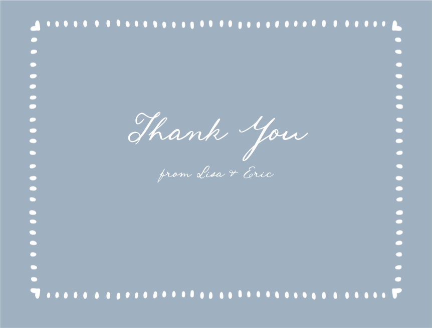 Jemima Landscape | Powder Blue | Zola Thank You Cards