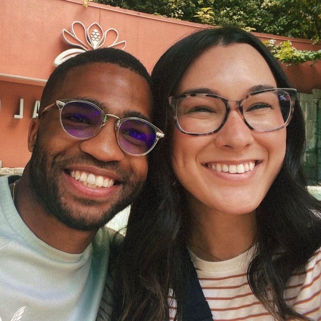 Our first picture together at Atlanta Botanical Gardens