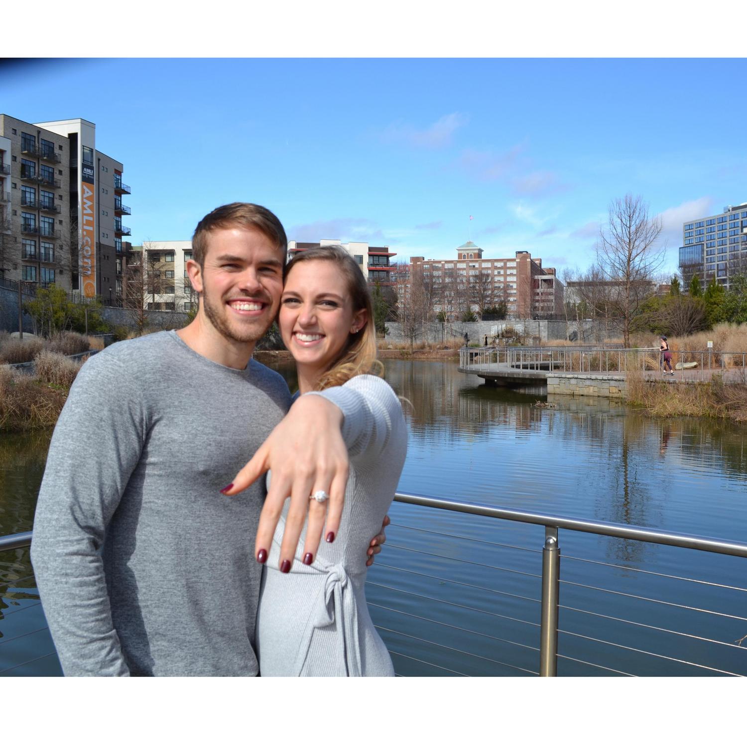 Right after he proposed at Old Fourth Ward Park.
