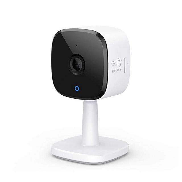 eufy Security 2K Indoor Cam, Plug-in Security Indoor Camera with Wi-Fi, IP Camera,Human and Pet AI, Works with Voice Assistants, Night Vision, Two-Way Audio, HomeBase Not Required