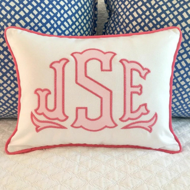 Applique Monogram Pillow Cover