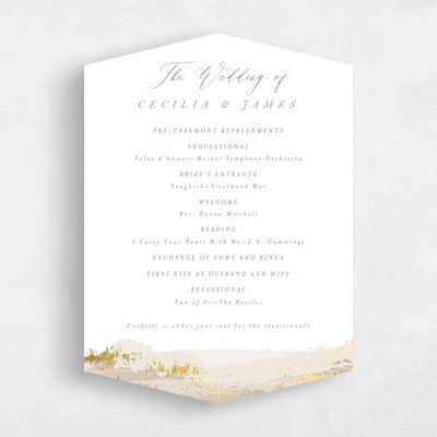 Brown Diamond Wedding Program - Ione Foil