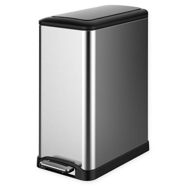 SALT™ 50-Liter 2-Compartment Stainless Steel Step Trash/Recycle Can