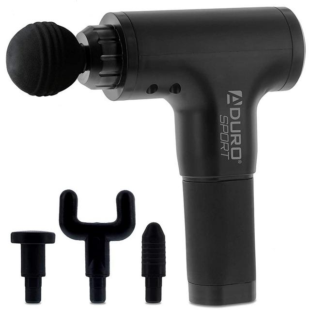 Aduro Muscle Massage Gun Deep Tissue Massager for Athletes, Handheld Percussion Back Neck Shoulder Foot Leg Thigh Hip Arm Massager Gun for Pain Relief (Black)