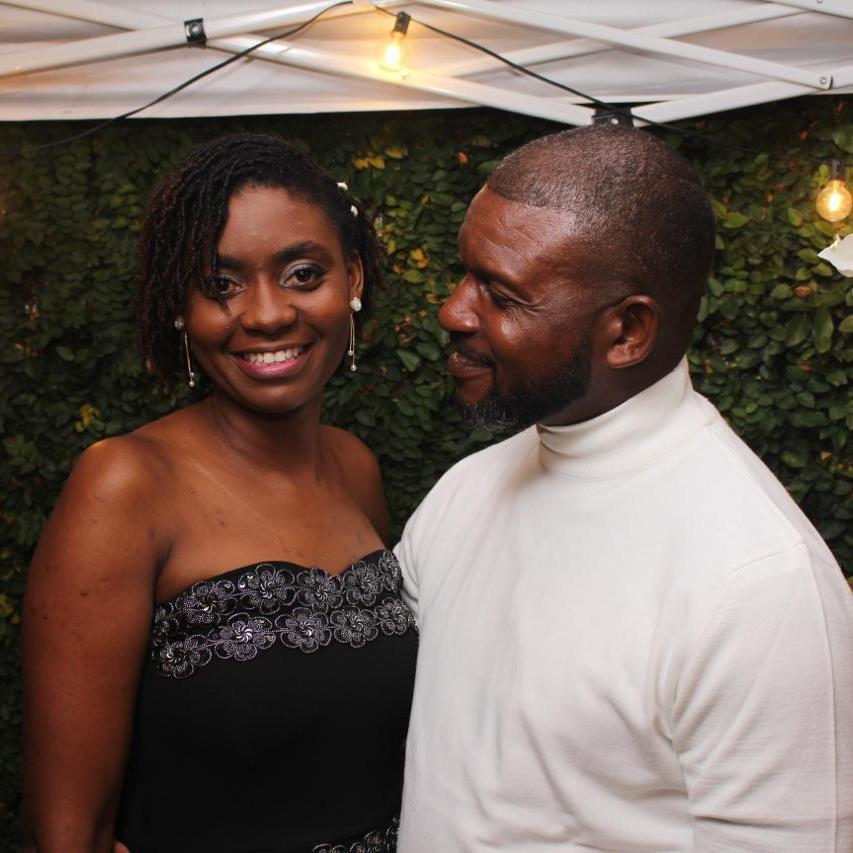 Making me smile at a black and white event