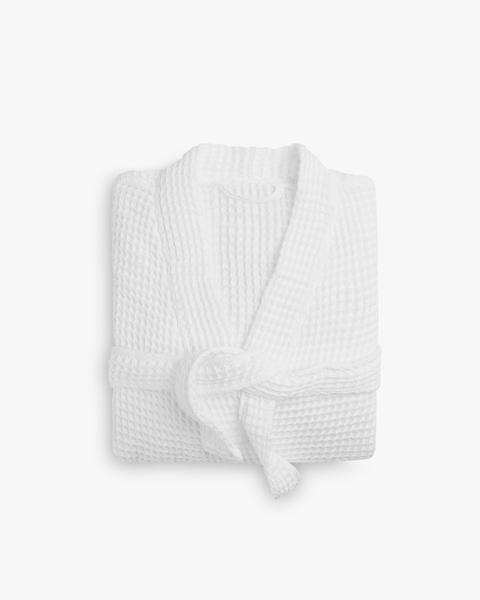 Parachute Home Waffle Robe, White, medium