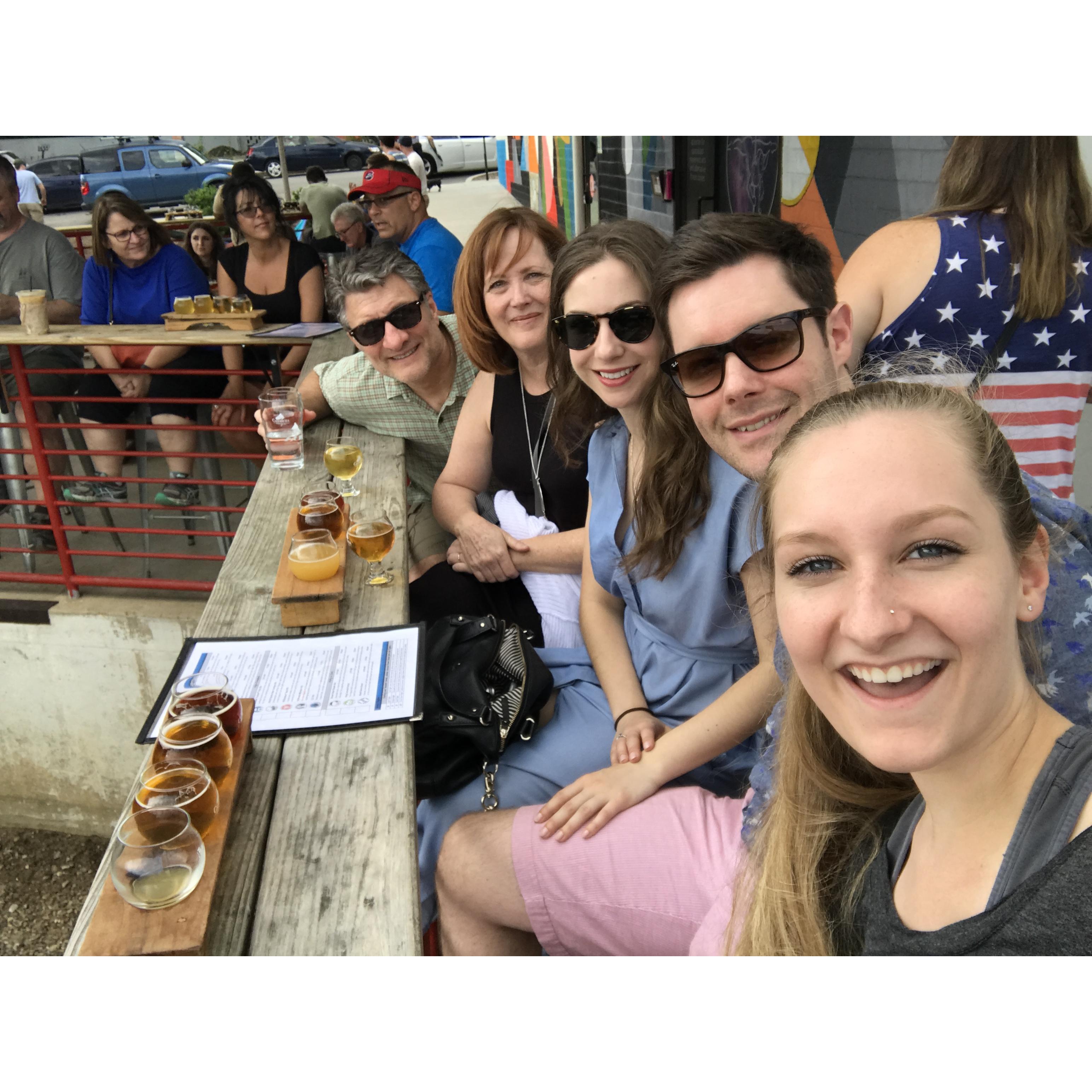 Drinking our way through Asheville with the family, May '17