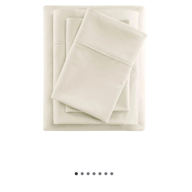 Madison Park Cotton Blend Sheet Set - Ivory, QUEEN SET