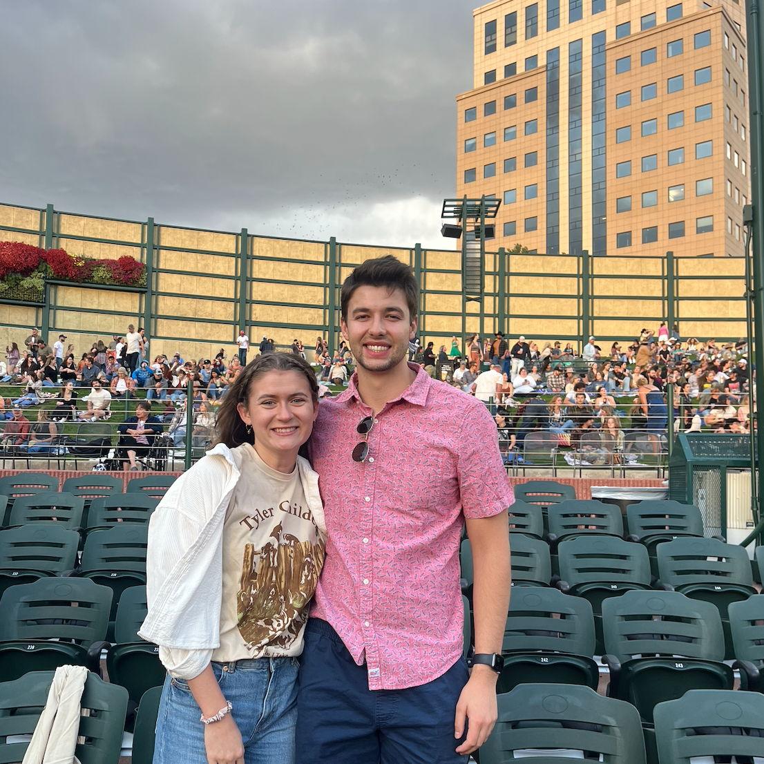 Emma and Sean at their favorite concert ever, Tyler Childers (2023)