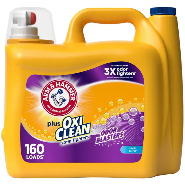 Arm & Hammer Plus Oxi Clean Stain Fighter Odor Blasters HE Liquid Laundry Detergent 160 Loads - 208 fl oz