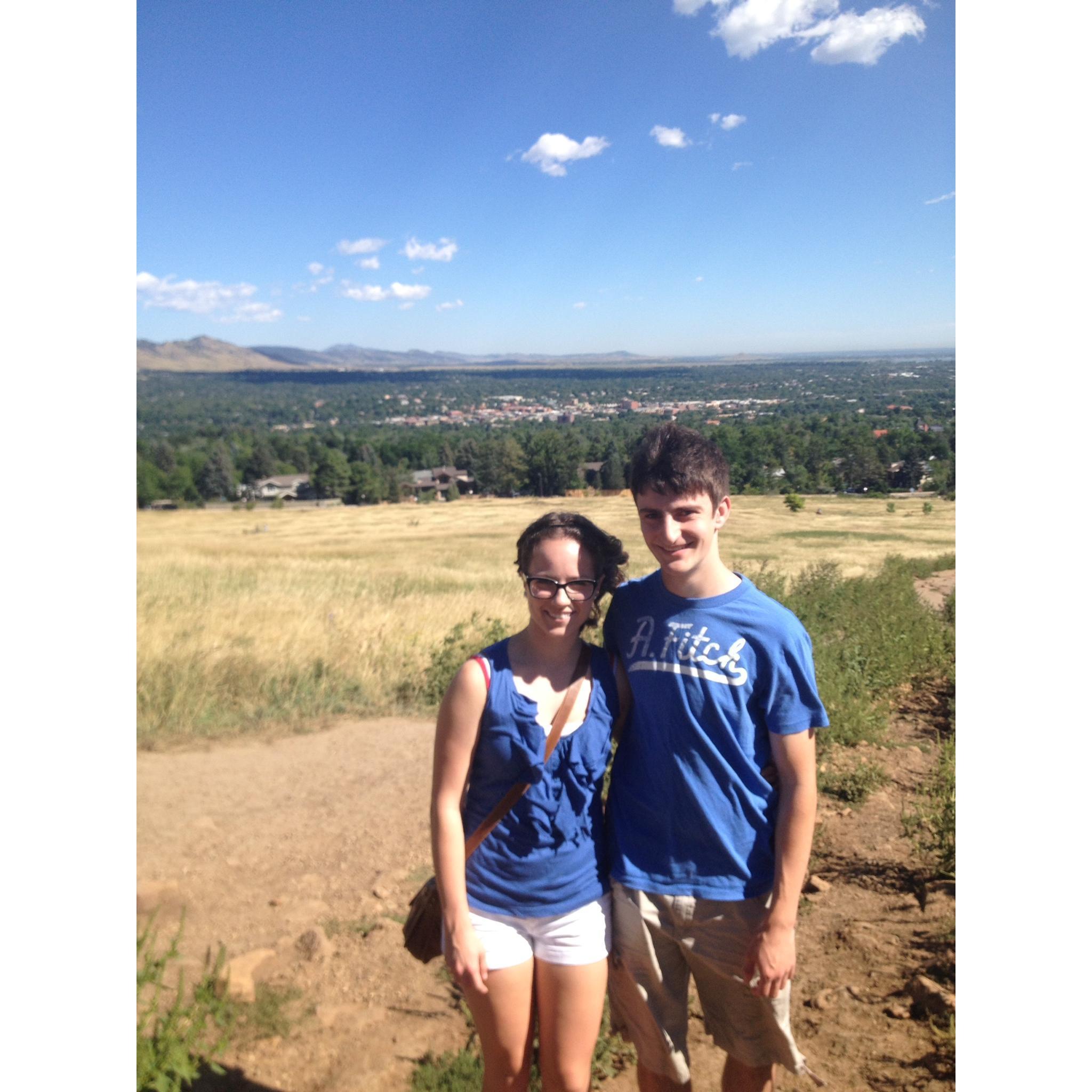 In Boulder, CO while on our first road trip, Summer 2014