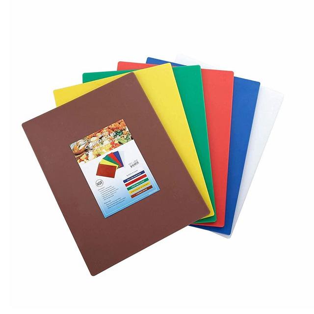Winco CBST-1520 Cutting Board Set, 15-Inch by 20-Inch by 1/2-Inch, Assorted Colors