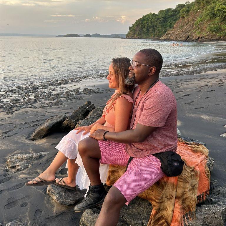 Watching the sunset in Costa Rica