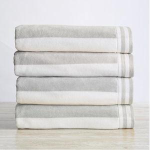 Great Bay Home 100% Cotton Velour 4 Pack Oversized Beach Towels